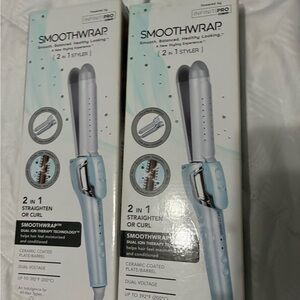 2* Conair Smoothwrap 2-in-1 Styler - Silver